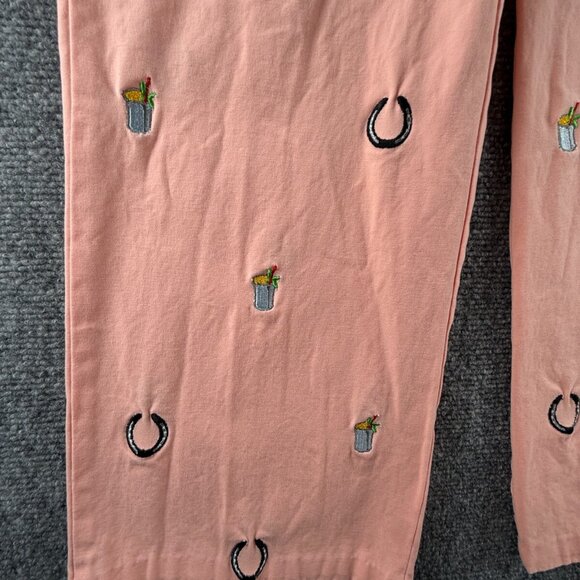Castaway Nantucket Island Pants Embroidered Salmon Chino Horseshoes ACTL 30X28 - Picture 9 of 16